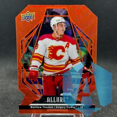 2022-23 UD Allure Matthew Tkachuk #100 Orange Slice Die Cut Calgary Flames